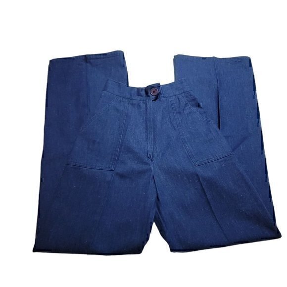 Women's Vintage Wide Leg Denim Jeans 14 Jones - Picture 1 of 9